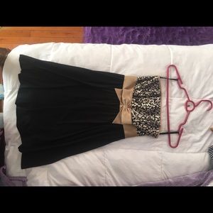 Black and gold dress